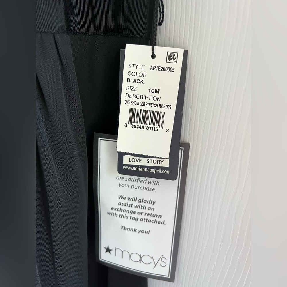 Off the shoulder black cocktail party dress with tags